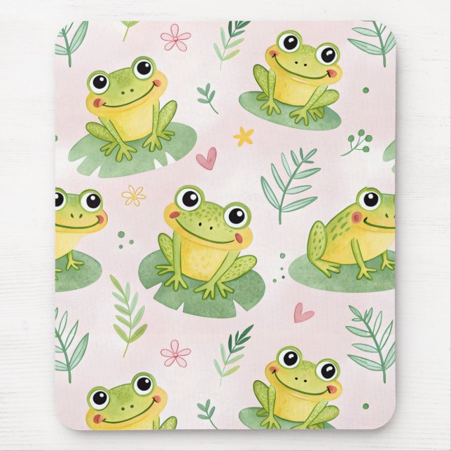 Cute frogs Pattern Mouse Pad (Front)