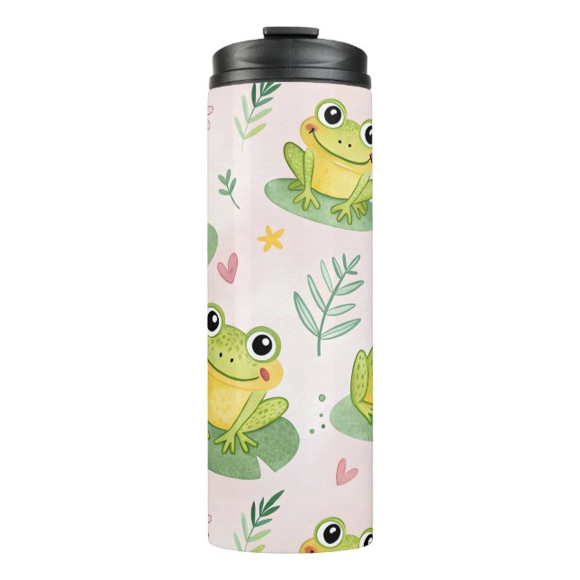 Cute frogs Pattern Thermal Tumbler (Front)