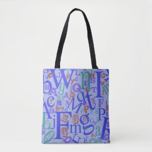 Cute From A to Z Alphabet Fun Design Tote Bag