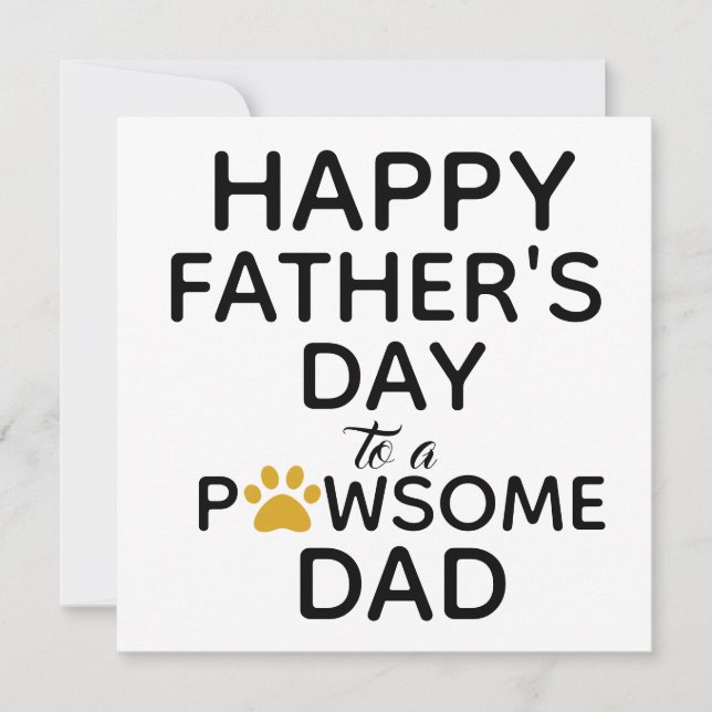Cute From Dog to Dad Father's Day Card (Front)
