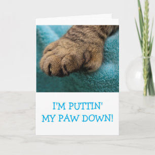 Cute "From The Cat" Custom Birthday Card