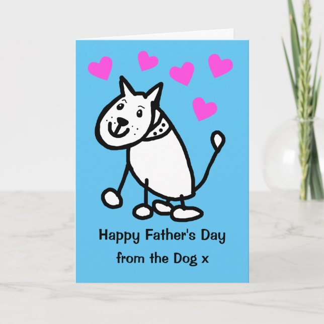 Cute From the Dog Cartoon Fathers Day Card (Front)