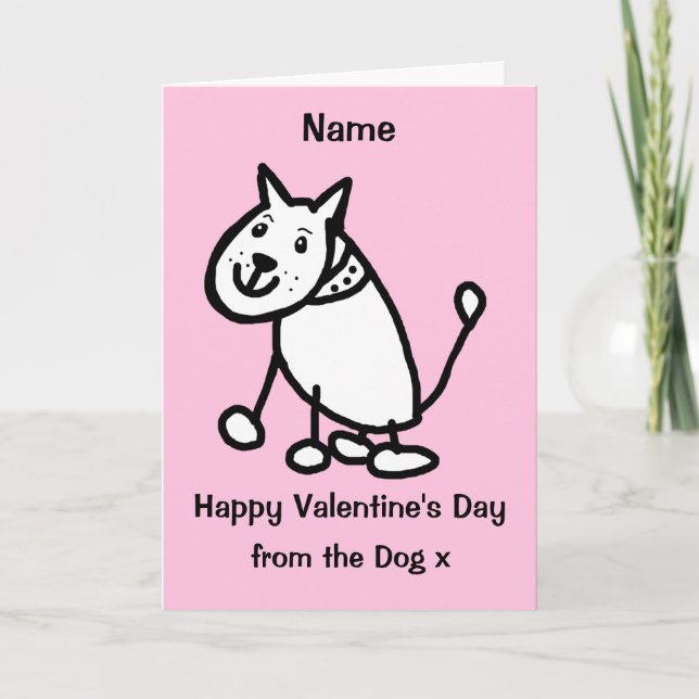 Cute From the Dog Valentines Day Card (Front)