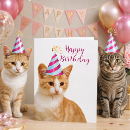 Cute From Your Pet Cat Happy Birthday Greeting  Card