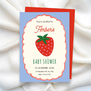 Cute fruit baby shower invitation