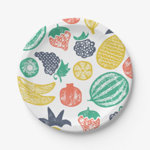 Cute Fruit Birthday Paper Plates