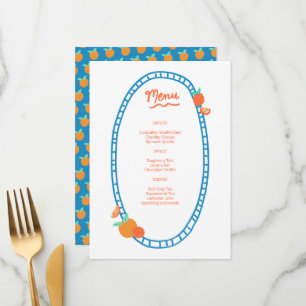 Cute Fruit CUSTOM Bridal Baby Shower Wedding Party Menu