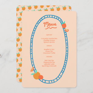 Cute Fruit CUSTOM Bridal Baby Shower Wedding Party Menu
