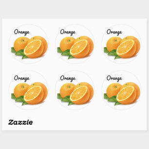 Cute Fruit Orange Stickers Fun Designs School