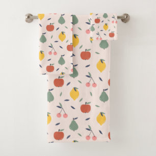 Cute Fruit Pattern Bath Towel Set