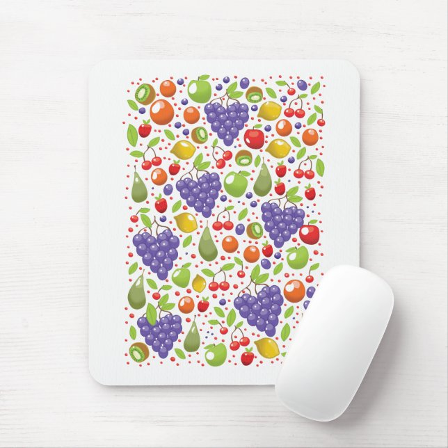Cute Fruit pattern Mouse Pad (With Mouse)