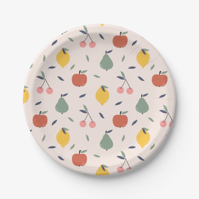 Cute Fruit Pattern Paper Plate (Front)