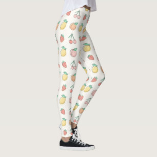 Cute Fruit Pattern Playful Summer Aesthetic Leggings