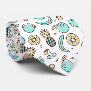 Cute Fruit Pattern Summery Themed Tie
