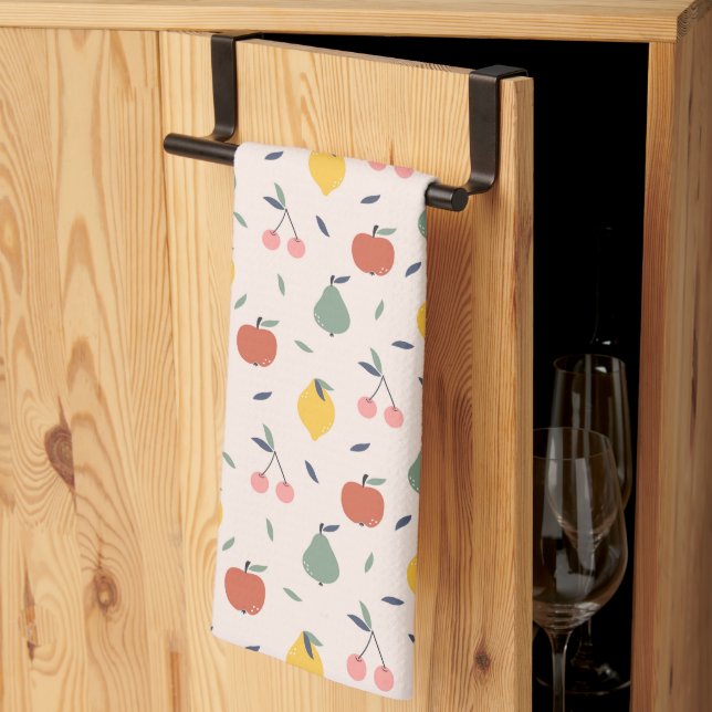 Cute Fruit Pattern Tea Towel (Thirds Fold)