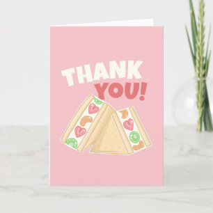 Cute Fruit Sandwich Thank You Card