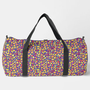 Cute Fruit Slices On  Purple Watercolor Pattern Duffle Bag