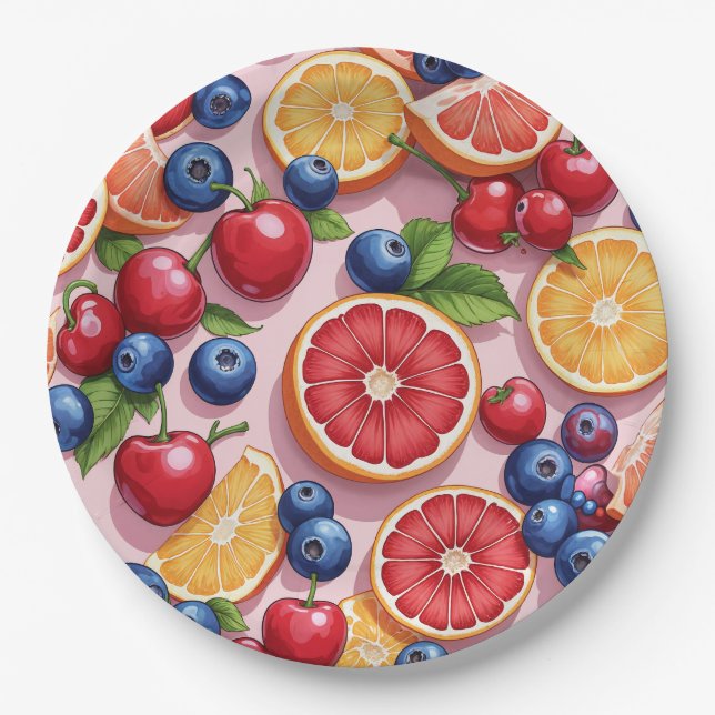 Cute Fruit Theme fruity plates (Front)