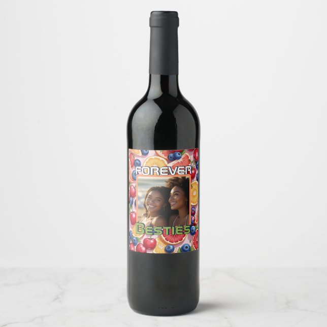 Cute Fruit Theme Wine label (Front)