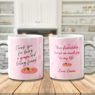 Cute Fruit Valentine Mug Friendship Bokeh Design