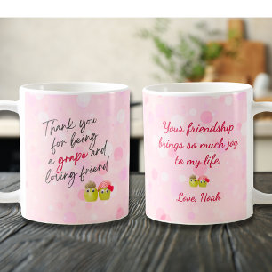 Cute Fruit Valentines Mug Friendship Pokeh For Her