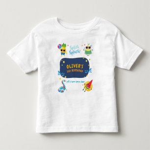 Cute Fruits Colourful Summer Pool Birthday Party   Toddler T-Shirt