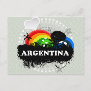 Cute Fruity Argentina Postcard
