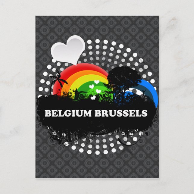 Cute Fruity Belgium Brussels Postcard (Front)