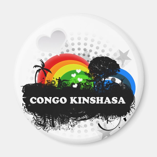 Cute Fruity Congo Kinshasa Magnet (Front)