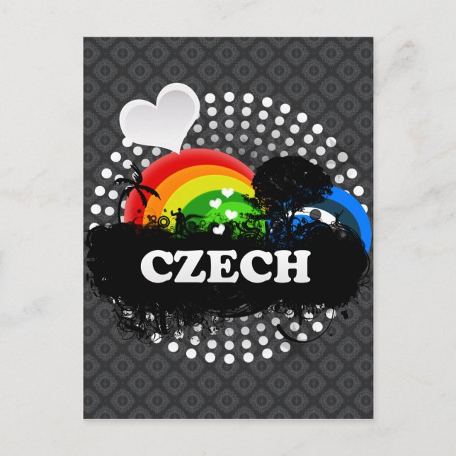 Cute Fruity Czech Postcard (Front)
