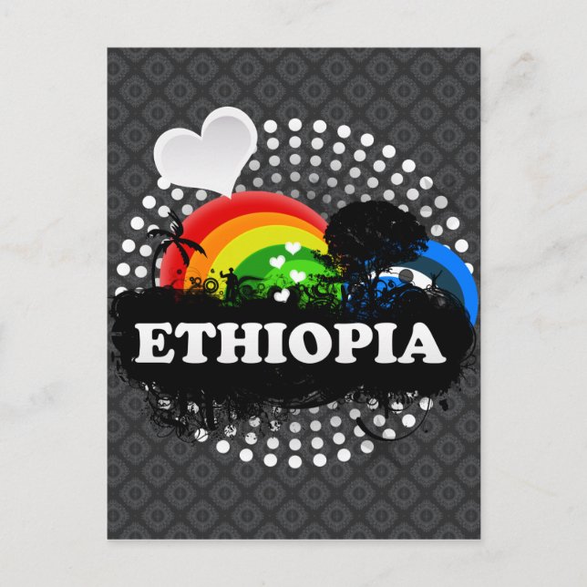 Cute Fruity Ethiopia Postcard (Front)