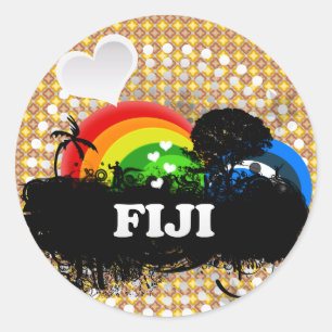 Cute Fruity Fiji Classic Round Sticker