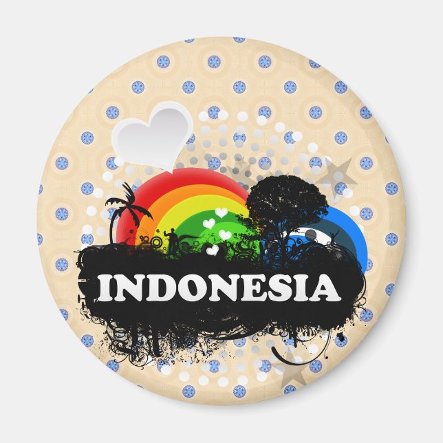 Cute Fruity Indonesia Magnet (Front)