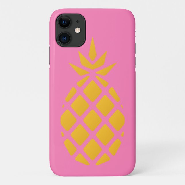 Cute Fruity Orange & Pink Pineapple Case-Mate iPhone Case (Back)