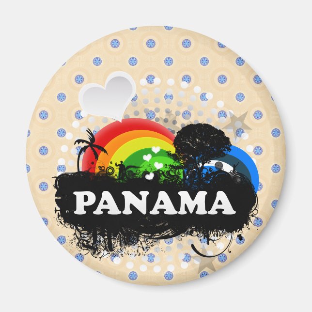 Cute Fruity Panama Magnet (Front)