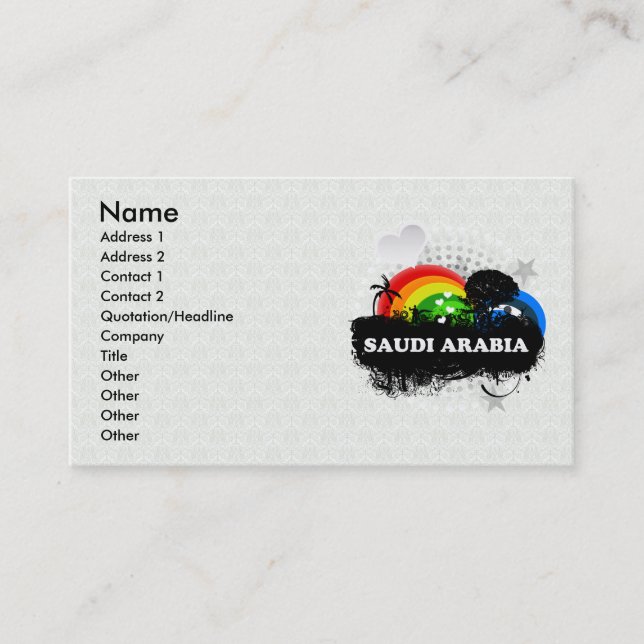 Cute Fruity Saudi Arabia Business Card (Front)