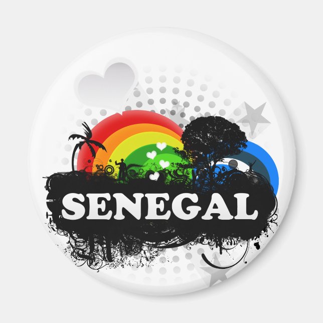 Cute Fruity Senegal Magnet (Front)