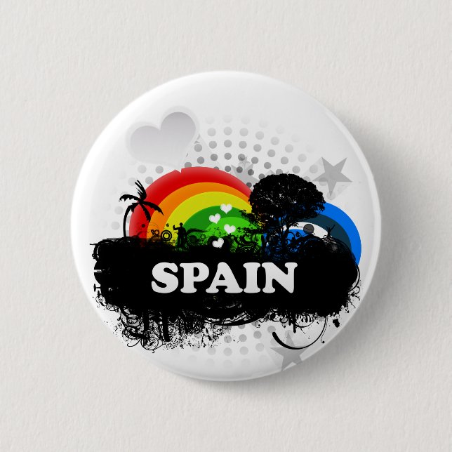 Cute Fruity Spain 6 Cm Round Badge (Front)