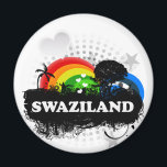 Cute Fruity Swaziland Magnet<br><div class="desc">Cute Fruity Swaziland
Cute design with Swaziland written on it. Great Swazi gift with an urban,  preppy flavour. This and many more funny Swaziland gifts,  for Swazi pride available at www.RepresentMyCountry.com.</div>