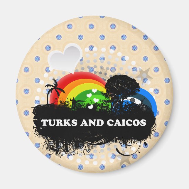 Cute Fruity Turks And Caicos Magnet (Front)