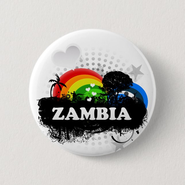 Cute Fruity Zambia 6 Cm Round Badge (Front)