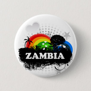Cute Fruity Zambia 6 Cm Round Badge