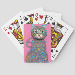 Cute Full Body Cat Hyper Playing Cards