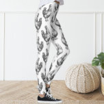 Cute Fun Black and White Sketch Chicken Hen Leggings<br><div class="desc">Leggings adorned Chicken pattern.</div>