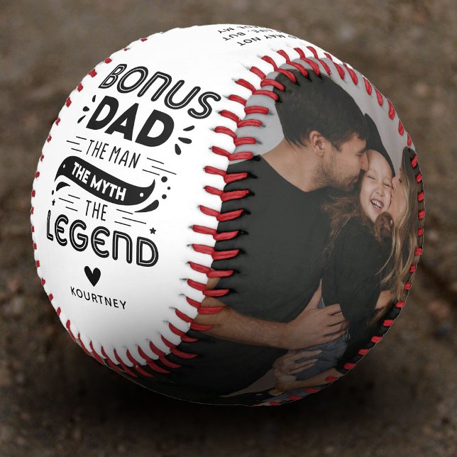 Cute Fun Bonus Dad Quote & 2x Photo  Baseball (Creator Uploaded)