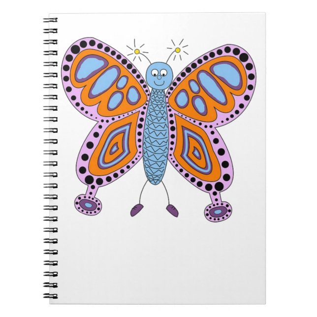 Cute Fun Butterfly Notebook (Front)