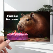 Cute Fun Capybara - "Cappy" Happy Birthday