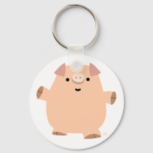 Cute Fun Cartoon Pig Keychain