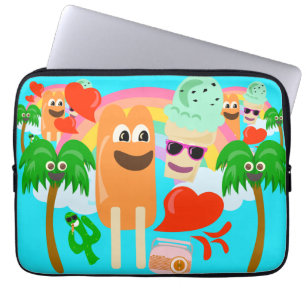 Cute Fun Cartoon Summer Laptop Sleeve