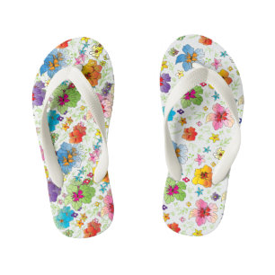 Cute, Fun, Colourful Flowers Kid's Thongs